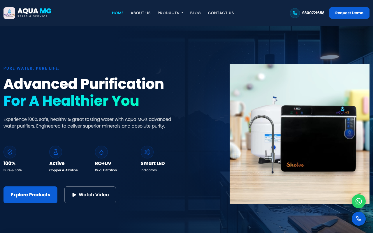 Aqua MG Water Solutions Live Preview