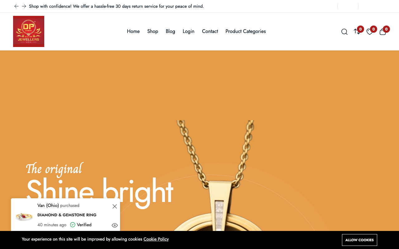DP Jewellers Live Preview
